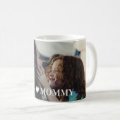 Mommy | Moderne Mama Kinder Foto Muttertag Kaffeetasse (VorderseiteRechts)