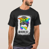 Mommy Mom Messy Bun LGBT Rainbow Gay Pride Flag LG T-Shirt (Vorderseite)