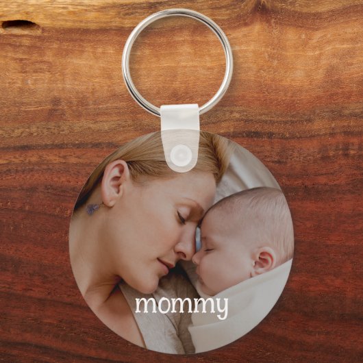 Mommy mothers day Custom photo  Schlüsselanhänger (Rückseite)