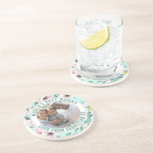 Mommy-Muster für die Blume von Personalisierten Fo Getränkeuntersetzer