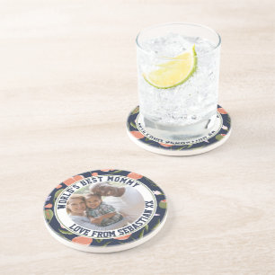 Mommy-Muster für die Blume von Personalisierten Fo Getränkeuntersetzer