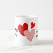 Mommy Mütter Day Funny Zitat Rosa Herzen Kaffeetasse (Mittel)