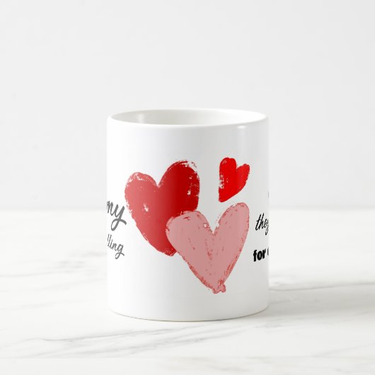 Mommy Mütter Day Funny Zitat Rosa Herzen Kaffeetasse (Mittel)