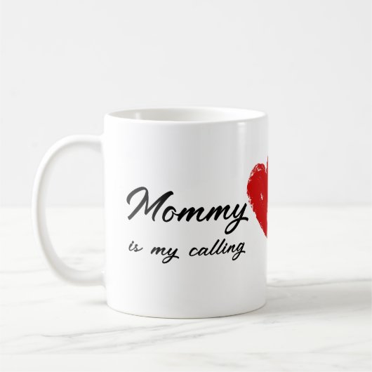 Mommy Mütter Day Funny Zitat Rosa Herzen Kaffeetasse (Links)