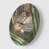 Mommy Nesting Große Wanduhr (Winkel)