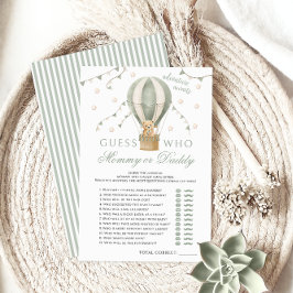 Mommy oder Daddy Air Ballon Green Baby Shower Game