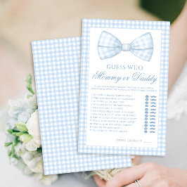 Mommy oder Daddy bow Krawatte Gingham Baby Duschsp