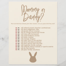 Mommy oder Daddy Bunny Theme Game