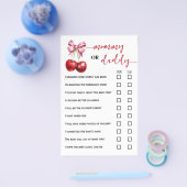 Mommy oder Daddy Cherry Baby Shower Game Card Flyer (Einzeln)