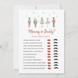 Mommy oder Daddy Christmas Girl Baby Shower Game Einladung