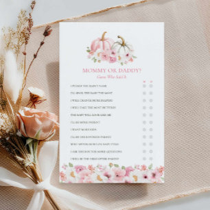 Mommy oder Daddy Fall Girl Baby Shower Game
