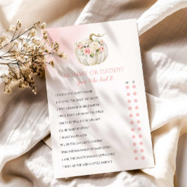 Mommy oder Daddy Fall Girl Baby Shower Game