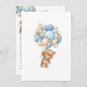 Mommy oder Daddy Game Baby Shower Bärenballons Einladung (Vorne/Hinten)
