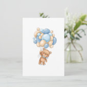 Mommy oder Daddy Game Baby Shower Bärenballons Einladung (Stehend Vorderseite)