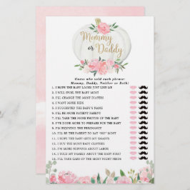 Mommy oder Daddy Game Rosa Goldfall Kürbis