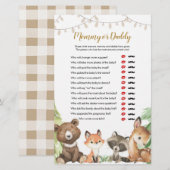 Mommy oder Daddy Games Woodland Baby Shower (Vorne/Hinten)