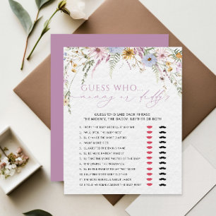Mommy oder Daddy Girl Wildblume Baby Shower Game