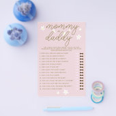 Mommy oder Daddy Guess Baby Shower Game Daisies Pi Flyer (Einzeln)