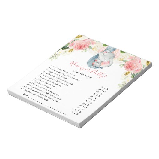 Mommy oder Daddy Guess, der gesagt hat, es Baby-Du Notizblock (Rotiert)