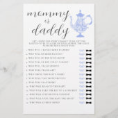 Mommy oder Daddy Guess Tea Party Boy Baby Shower Flyer (Vorne)