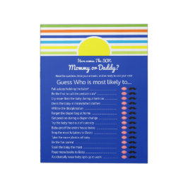 Mommy oder Daddy Guess Who Baby Shower Game Notizblock