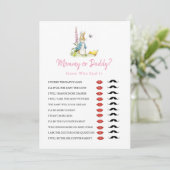 Mommy oder Daddy Peter Rabbit Girl Baby Shower Gam Einladung (Stehend Vorderseite)