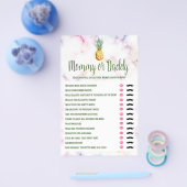 Mommy oder Daddy Pineaple Summer Baby Shower Game Flyer (Einzeln)