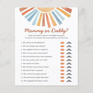 Mommy oder Daddy raten, wer Sonnenschein-Baby-Dusc