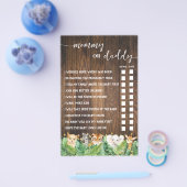Mommy oder Daddy Safari Baby Shower Game Card Flyer (Einzeln)