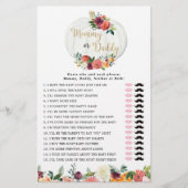 Mommy oder Daddy-Spiel fallen florale Kürbisse (Vorderseite)