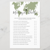 Mommy oder Daddy Travel Map Baby Shower Game Flyer (Vorne)