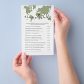 Mommy oder Daddy Travel Map Baby Shower Game Flyer (Handgriff)