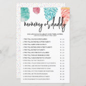 Mommy oder Daddy Was ist das Scoop Baby Shower Gam (Vorne/Hinten)