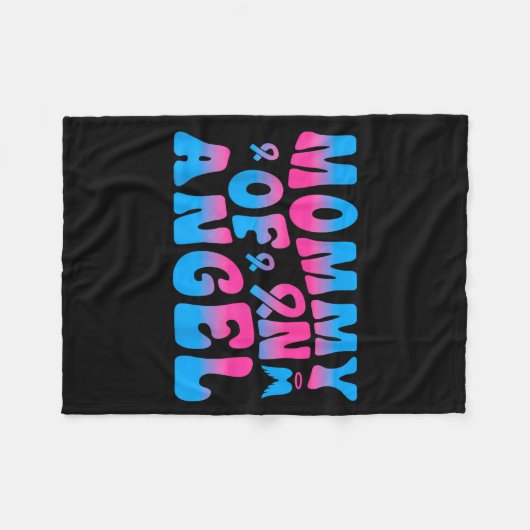 Mommy Of An Angel Infant Loss Remembrance Fleecedecke (Vorderseite (Horizontal))