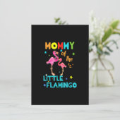Mommy of Little Flamingo Birthday Family Shirts Ma Einladung (Stehend Vorderseite)