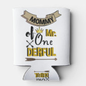 Mommy of Mr Onederful First One-Derful T - Shirt Dosenkühler (Rückseite)