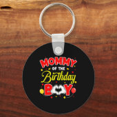 Mommy Of The Birthday Boy Matching Mom Son Family  Schlüsselanhänger (Vorderseite)