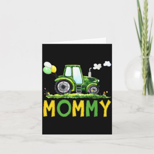 Mommy Of The Birthday Boy Tractor Farm Truck Match Karte (Vorderseite)