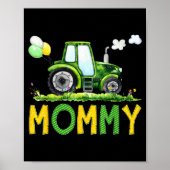 Mommy Of The Birthday Boy Tractor Farm Truck Match Poster (Vorne)