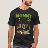 Mommy of The Birthday Boy Wild Zoo Theme Safari Pa T-Shirt (Vorderseite)