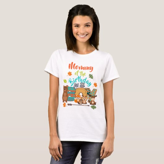 Mommy of the Birthday Boy Woodland Arrow T-Shirt (Vorne ganz)