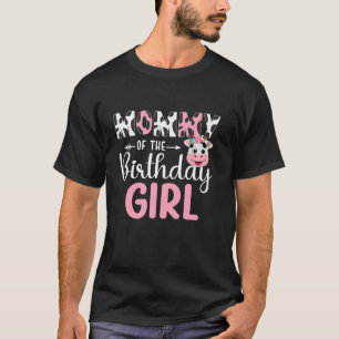 Mommy of the Birthday Girl Farm Cow 1 St. Geburtst T-Shirt