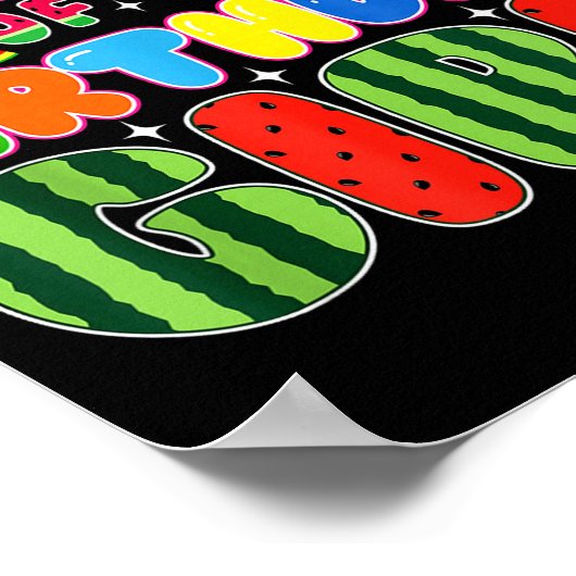 Mommy Of The Birthday Girl Melon Family Matching F Poster (Ecke)