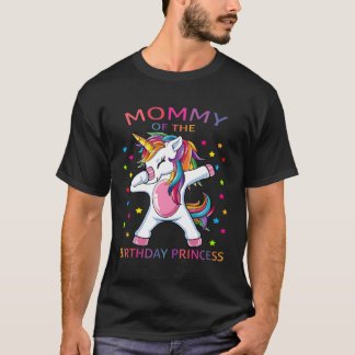 Mommy of the Birthday Girl Mother Gift Unicorn Bir T-Shirt