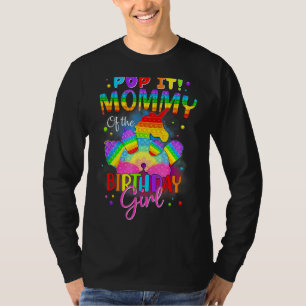 Mommy of the Birthday Girl Unicorn Girls Rainbow P T-Shirt