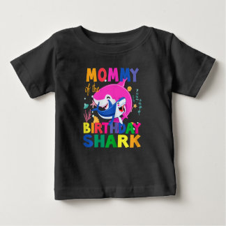 Mommy of the Birthday Shark Geburtstag Baby T-shirt