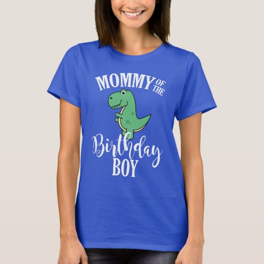 Mommy of the Dinosaur Birthday Boy T-Shirt (Vorderseite)