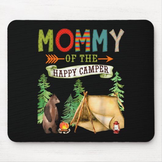 Mommy Of The Happy Camper First Birthday Camng Mousepad (Vorne)