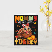Mommy Of The Little Turkey Thanksgiving Baby Showe Karte (Gelbe Blume)