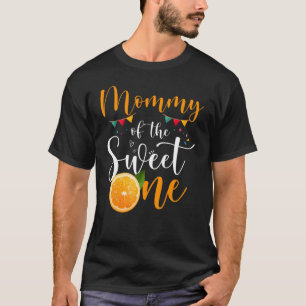 Mommy Of The Sweet One 1st Birthday Family Orange T-Shirt